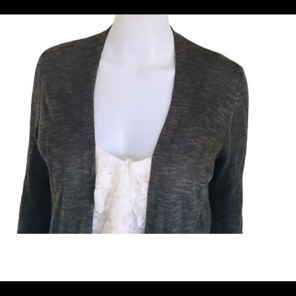 GAP Sweater/Cardigan With Open Front & Long Sleeves Olive Green Size XS - Picture 4 of 12